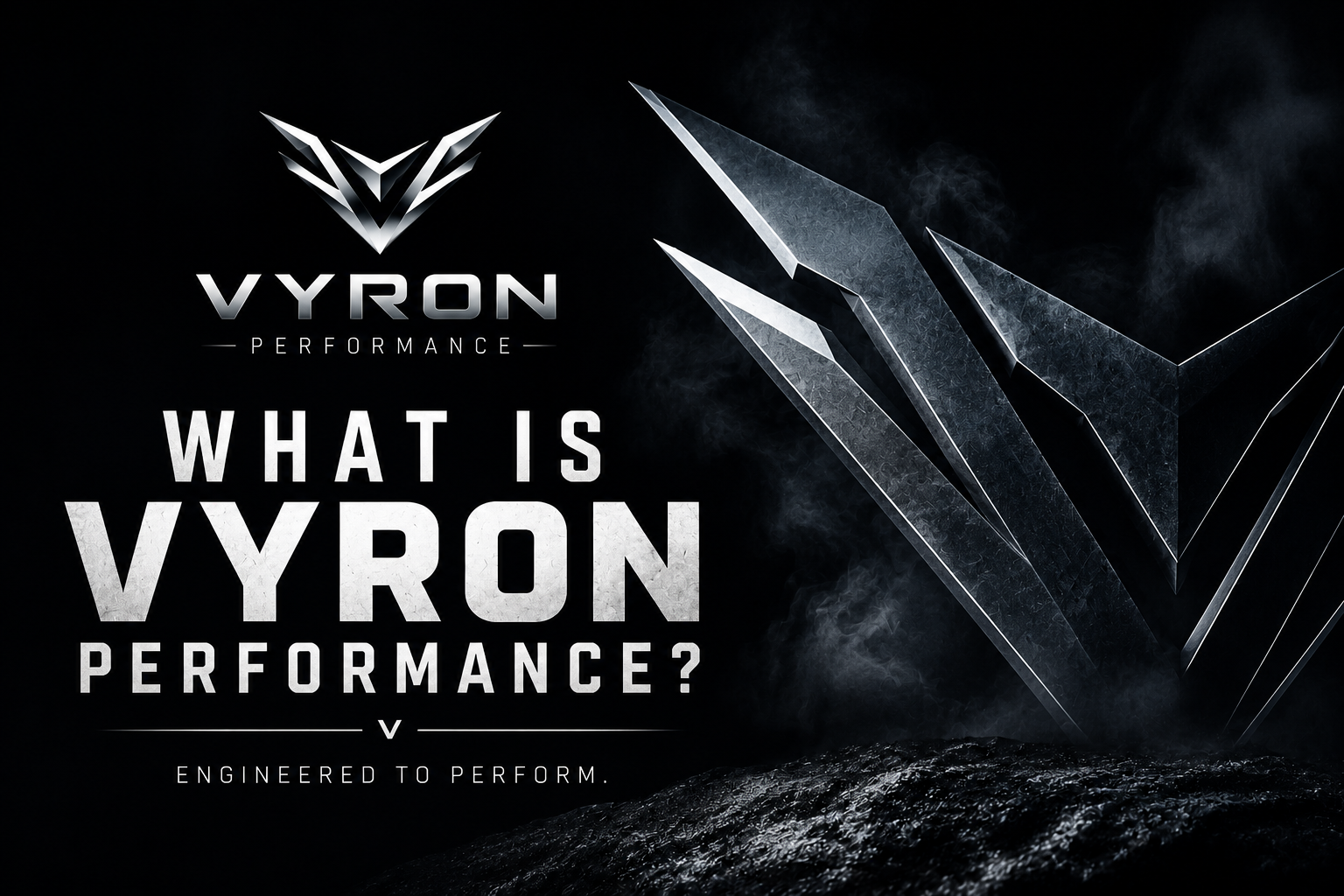 Vyron Performance brand banner featuring metallic logo and What Is Vyron Performance blog hero image for athletes and high performers
