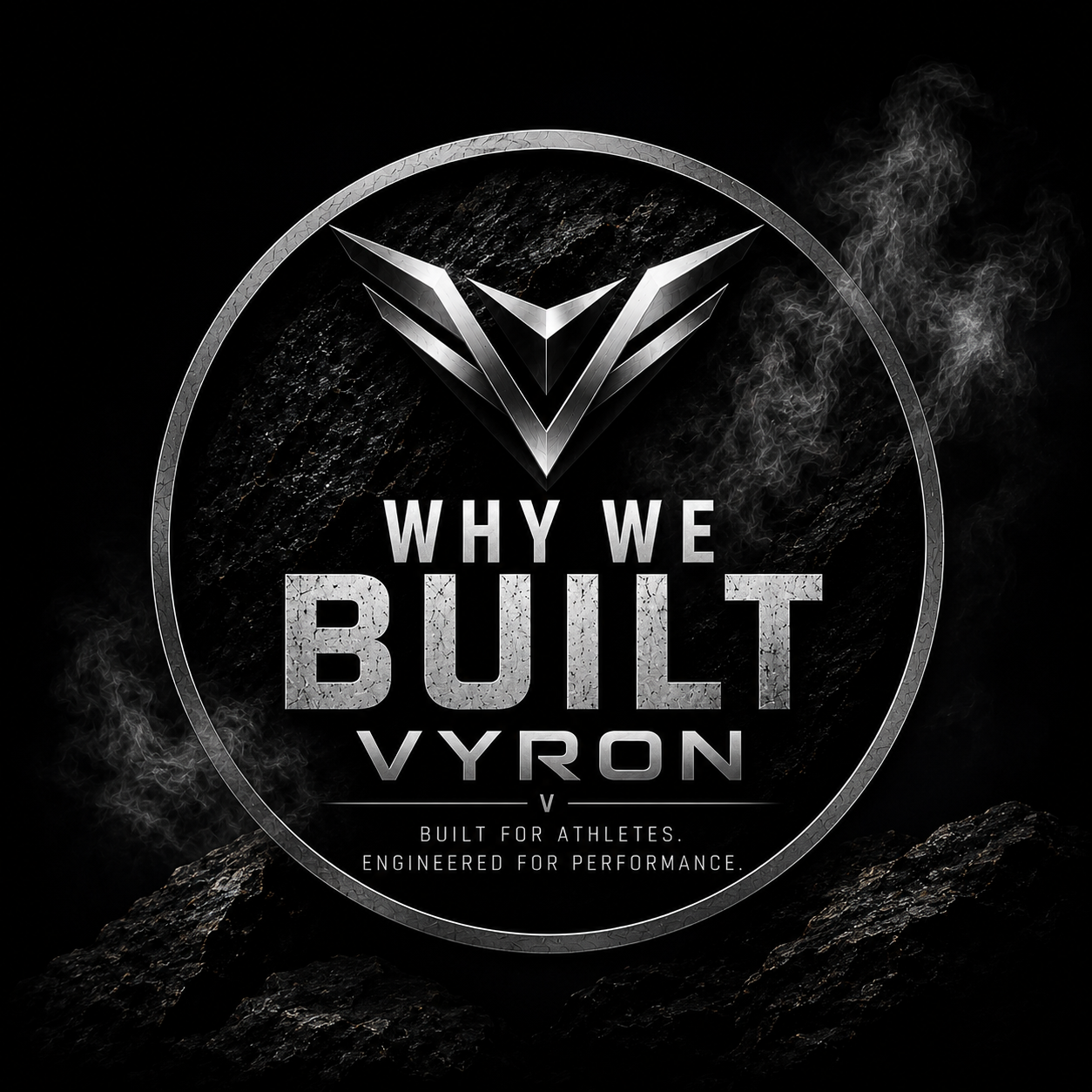 Why We Built Vyron blog thumbnail featuring Vyron Performance branding on a dark cinematic background