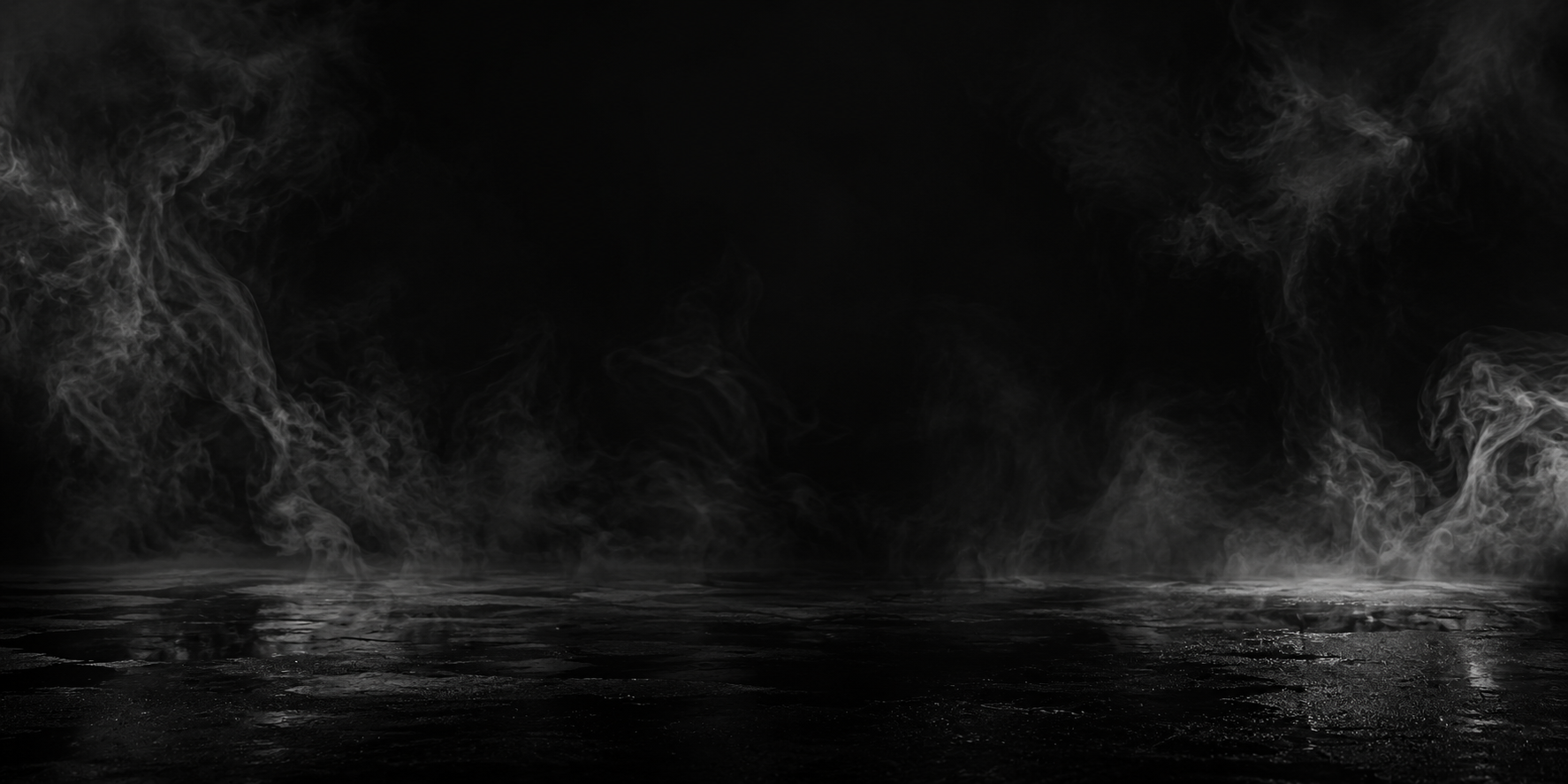 Vyron Dark, smoky background with a reflective surface